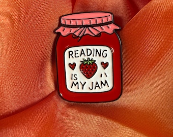Reading Is My Jam Enamel Pin Badge | Pincredible