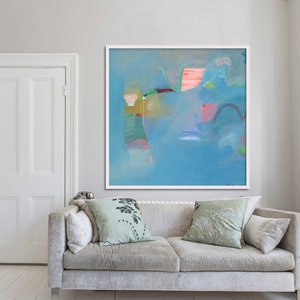 abstract PRINT, giclée, archival, limited edition, LOLA DONOGHUE, blue 'ephemeral #16''