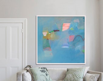 abstract PRINT, giclée, archival, limited edition, LOLA DONOGHUE, blue 'ephemeral #16''