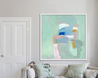 abstract PRINT, giclée, archival, limited edition, GREEN  'ephemeral #4'