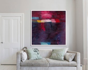 ABSTRACTE kunst, print, giclée print, grote print, donker, 'ephemeral #13'