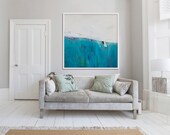 large Gicléé PRINT of painting, blue, white, abstract print "Lavender and Limestone"