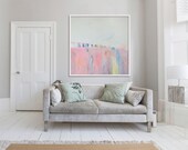 Large pink print,Giclée print of abstract painting, expressionist, modern, "PInk Landscape series iii"