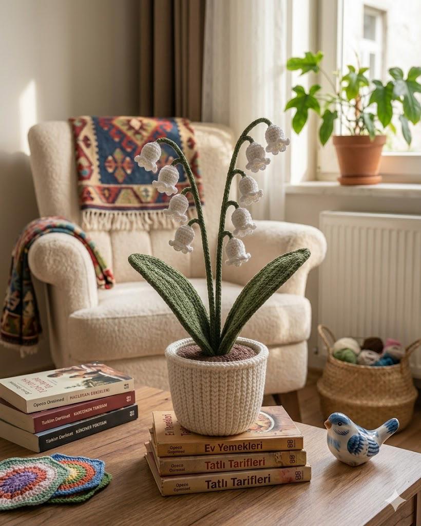 30 Lily of the Valley Crochet Patterns for Elegant Flowers, Gifts, and Home Decor 10 Potted Lily of the Valley Amigurumi Pattern