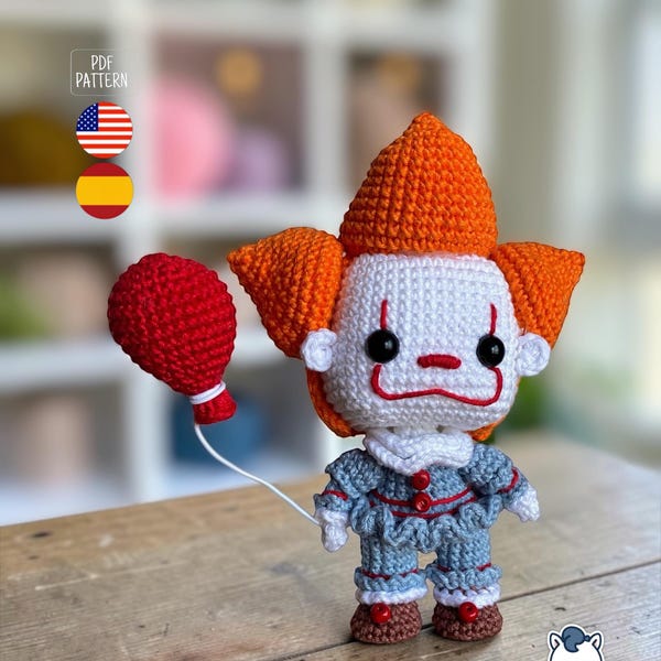 Patrón Amigurumi Payaso diabólico IT | Crochet PDF | Español · English