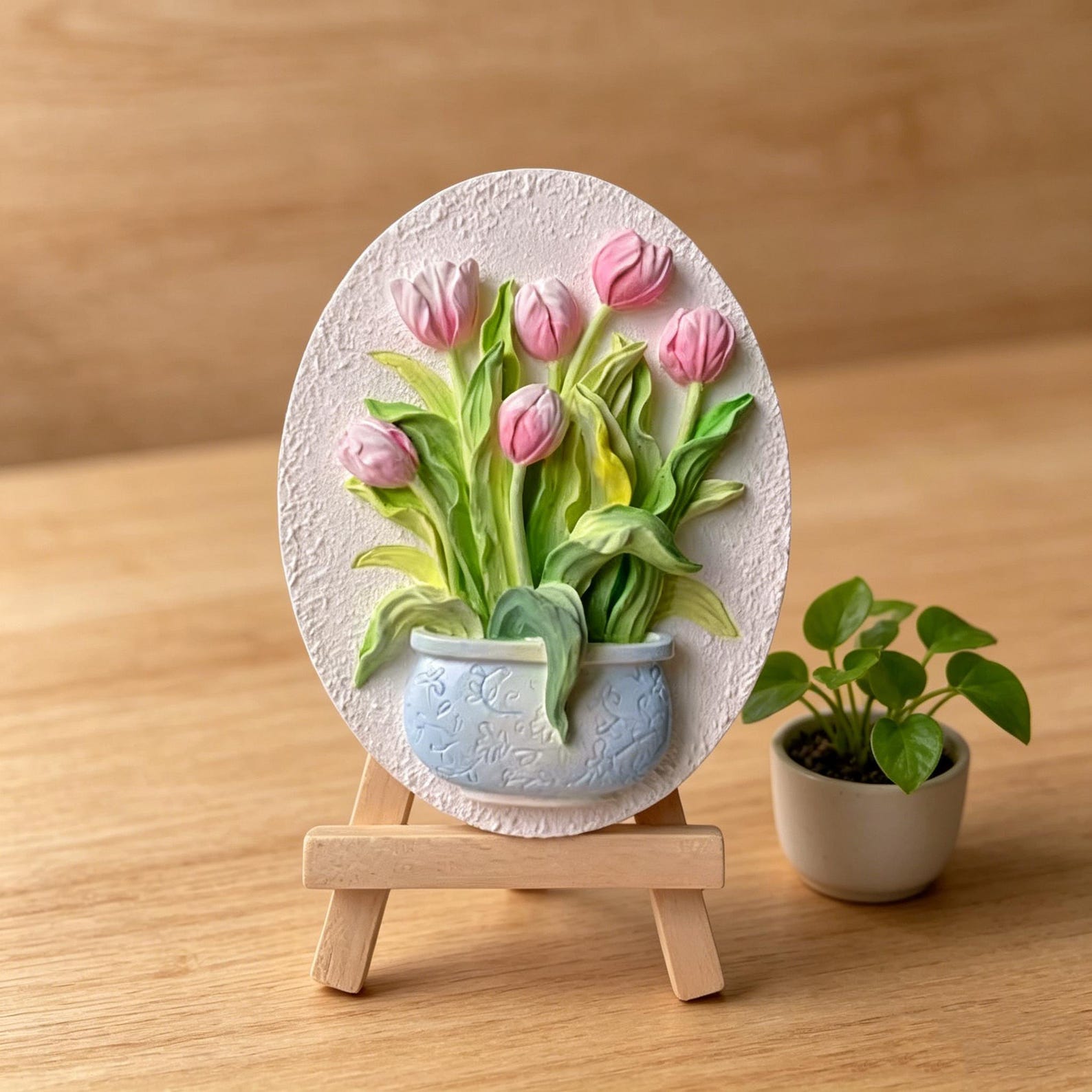 DIY 3D Relief Plaster Flower Coloring Kit, Handcrafted Floral Sculpture ...