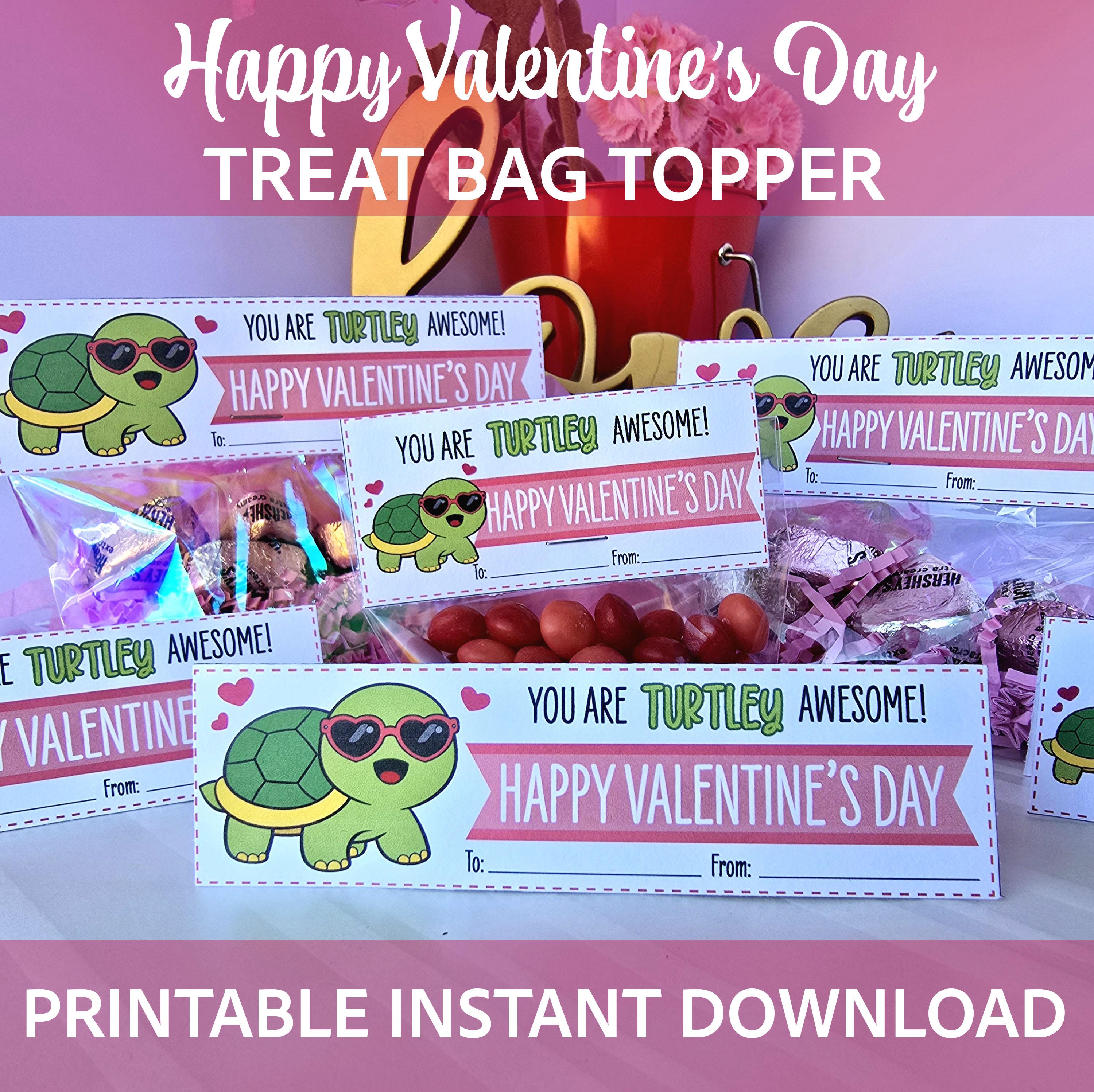 Valentine's Day Treat Bag Printable Topper, Classroom Gifts, Kids, Gift ...