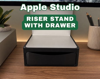 Apple Studio Display Riser With Drawer | Monitor Stand (27-Inch Screen)