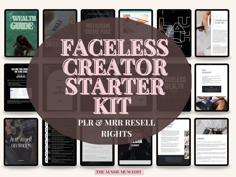 Faceless Creator Pro Bundle | Passive Income Canva Templates (PLR & MRR) image 11