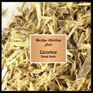 Licorice Root - Glycyrrhiza Glabra - 2 Full Cups - Organic - Natural - Herbalist - Dried Herbs - Botanical - Natural Herbs - Buckeye Heirloo