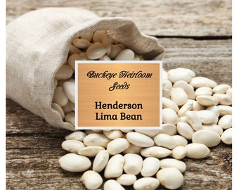 Henderson Lima Bean Seed - Baby Butter Beans Heirloom Non GMO (Phaseolus lunatus) - Buckeye Heirloom Seeds