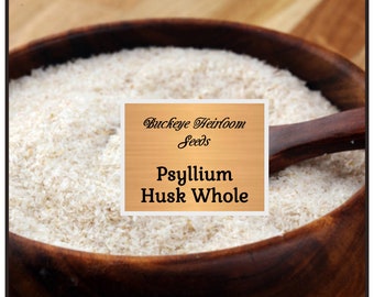 Organic Psyllium Husks - Plantago ovata - Dried Herbs - Buckeye Heirloom Seeds