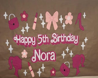Barbie birthday banner