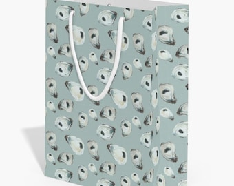 Bolsa de regalo con ilustración de ostras, regalo de cumpleaños náutico