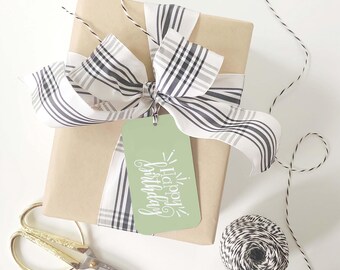 Etiquetas de regalo de cumpleaños - verdes, juego de 6, Feliz cumpleaños, preencordadas para regalar, para enviar y recibir