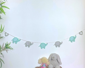 Handmade Felt Elephant Bunting
