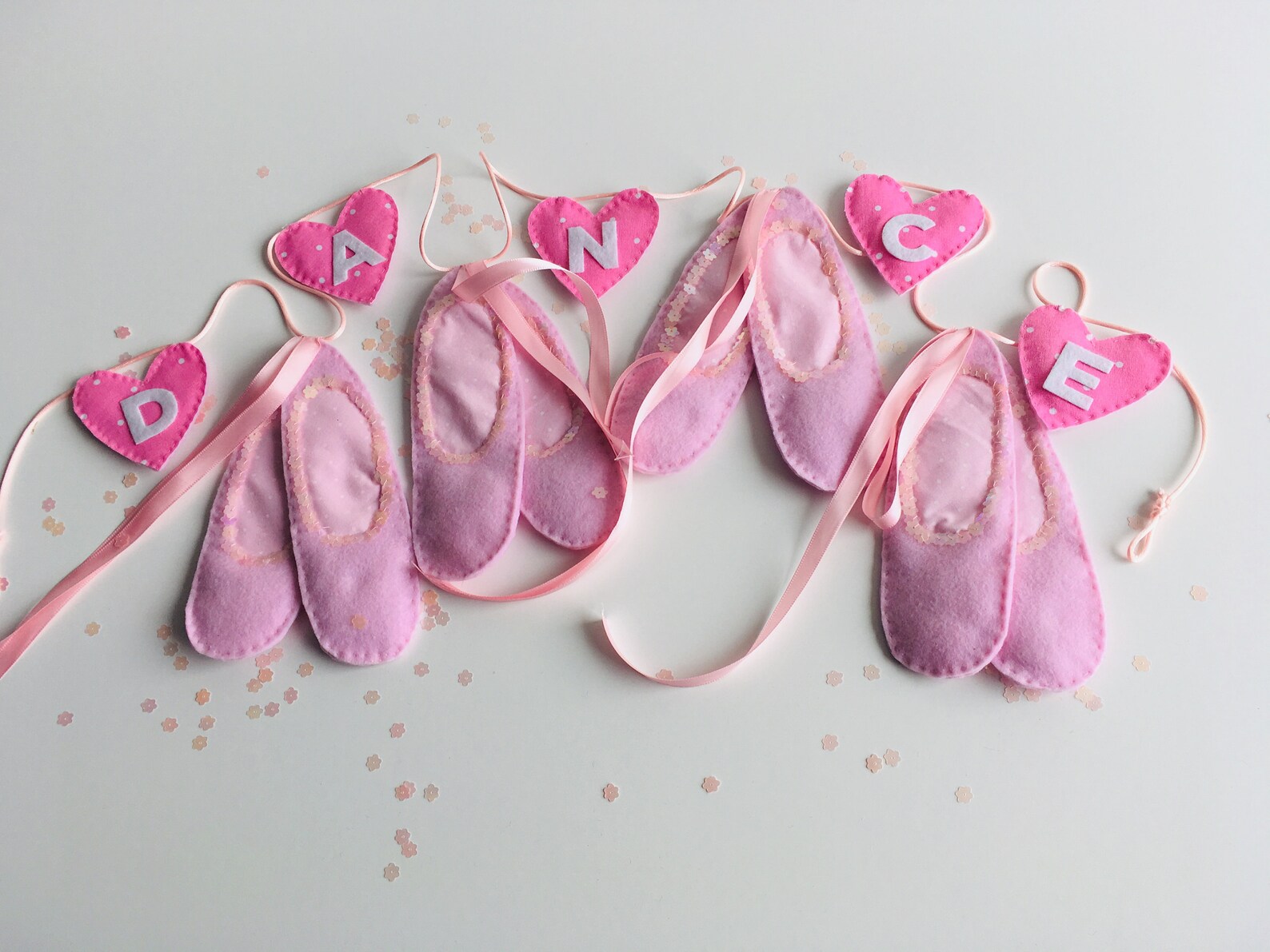 ballet shoes bunting,free postage within the uk