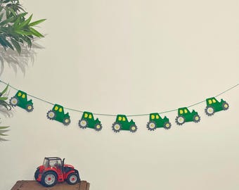 Personalised gift, Boys bedroom, green tractor