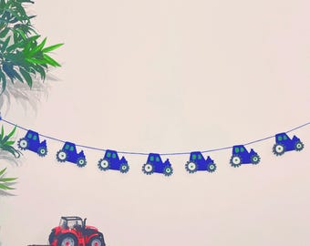Personalised gift, Tractor Bunting, Farmyard