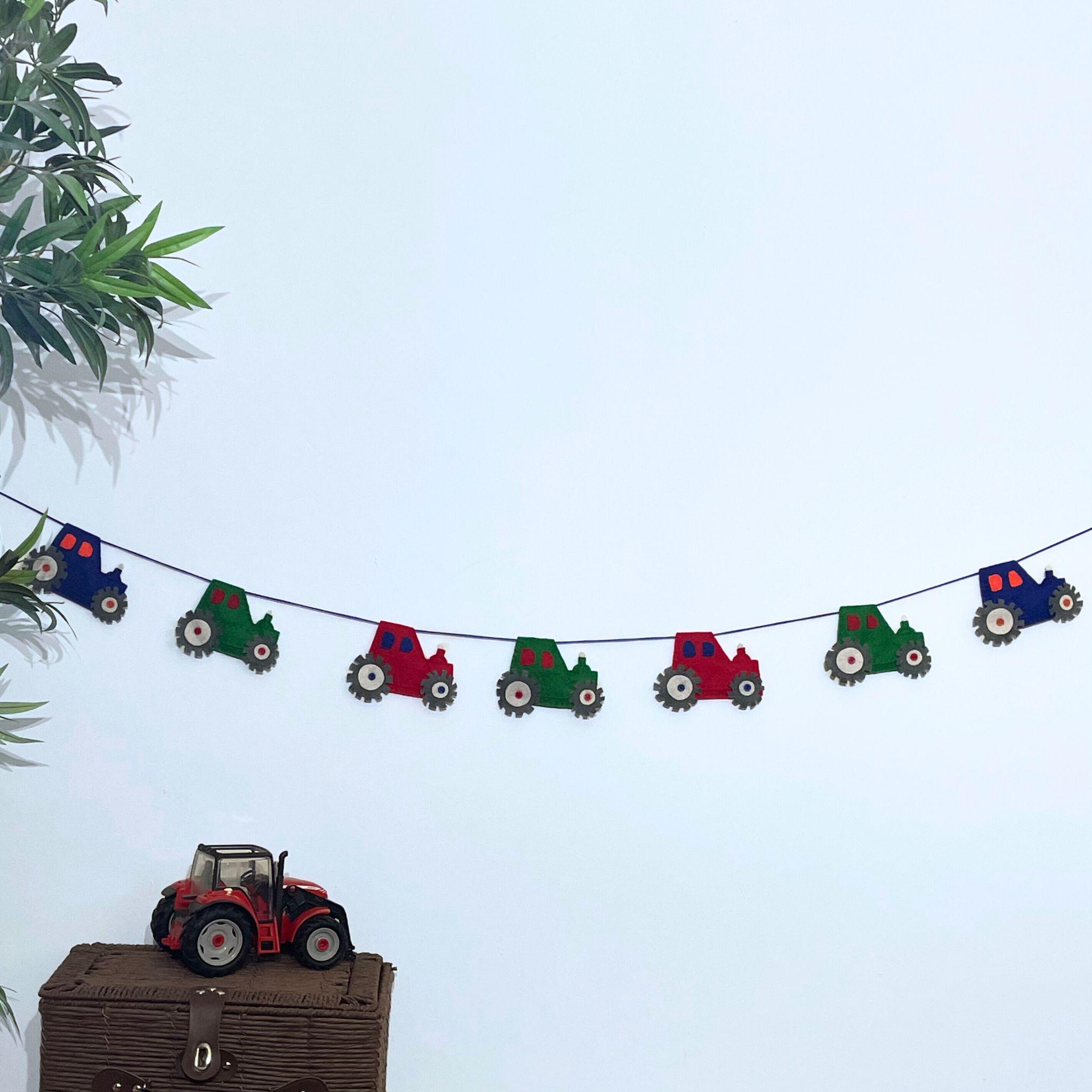 Personalised Gift, Tractor Bunting, Boys bedroom,