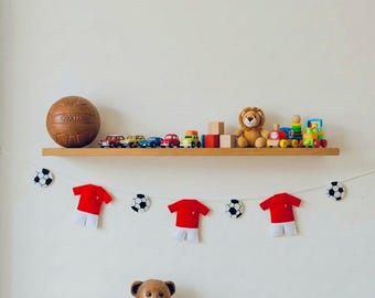 Guirnalda de fútbol, decoración de habitación, dormitorio infantil