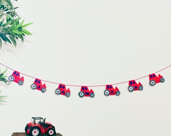 Personalised gift , Tractor Bunting, Boys Bedroom