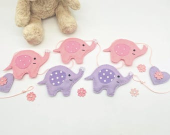 Felt Elephant Bunting: Handmade Nursery Decoration