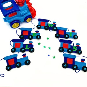 Train Bunting, Train garland, felt garland