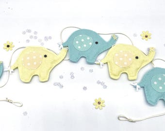 Felt Elephant Bunting