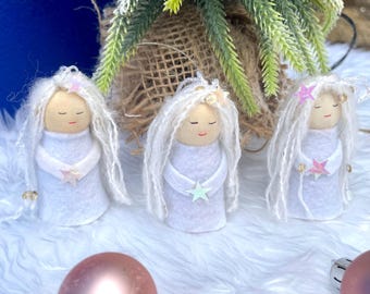 Christmas Angel Peg Doll, Christmas Decoration