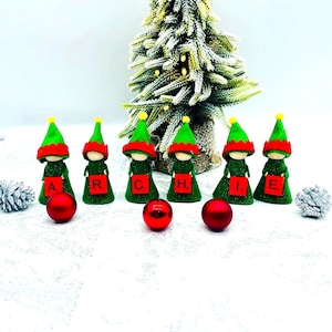 Personalised Peg Doll, Christmas Peg Doll