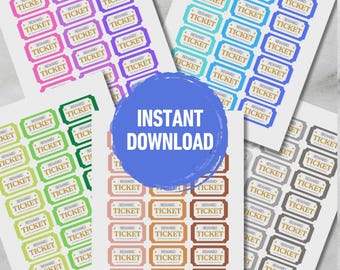 Printable Reward Tickets for Kids | Behavior Management System | Positive Reinforcement | Classroom & Home Reward Chart | Digital Download