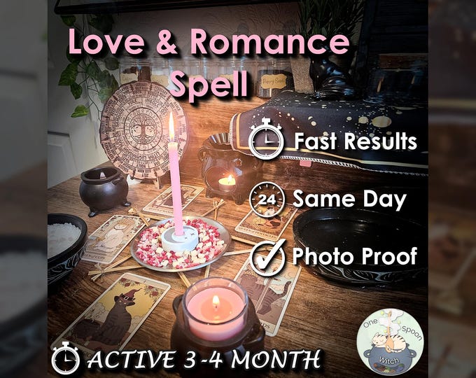 Love and Romance Spell - SAME DAY Casting for Beauty, Attraction, Confidence, & Radiance [Active 3-4 Month] (Tarot w/ Spell Cast)