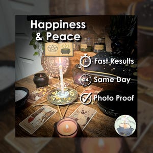 Happiness & Peace Ritual w/ Amulet (Optional) - Cast for Emotional Healing, Strength, Balance, Relaxation, and Contentment