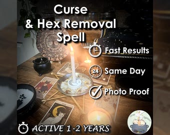 Curse and Hex Removal Spell - SAME DAY Casting for Cleansing & Purification [Active 1-2 Years] (Tarot w/ Spell Cast)