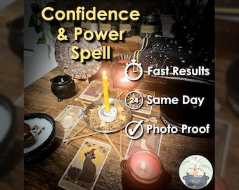 Confidence and Power Spell - SAME DAY Casting for Willpower, Resilience, Strength, Courage, & Motivation (Tarot w/ Spell Cast)