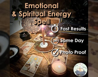 Emotional and Spiritual Energy Spell - SAME DAY Casting for Balance, Peace, Cleansing, Shielding, & Grounding (Tarot w/ Spell Cast)