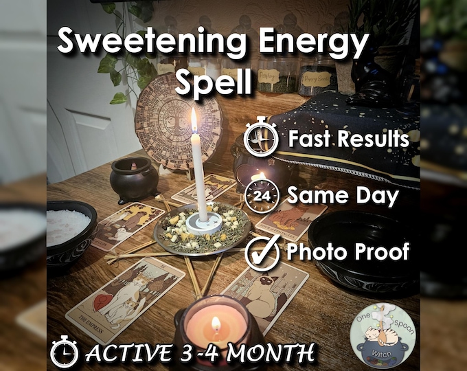 Sweetening & Positive Energy Spell - SAMEDAY Casting for Softer Energy, kindness, Caring [Active 3-4 Month] (Tarot w/ Spell Cast)