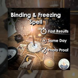 Binden und Einfrieren Zauber - SAME DAY Casting für Reinigung, Verteidigung, Abschirmung, Gerechtigkeit, & Schutz (Tarot mit Spell Cast)