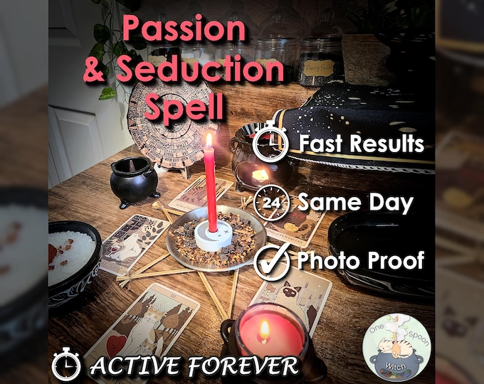 Passion & Seduction Spell - SAME DAY Casting for Attraction, Sensuality, Connection [Active Forever] (Tarot w/ Spell Cast)