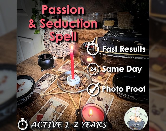 Passion & Seduction Spell - SAMEDAY Casting for Attraction, Sensuality, Connection [Active 1-2 Years] (Tarot w/ Cast)