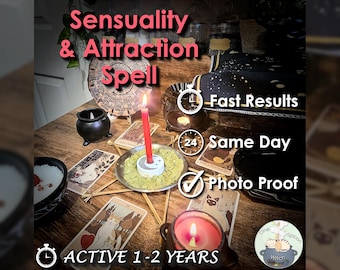 Sensuality & Attraction Spell - SAMEDAY Casting for Passion, Connection, Seduction, Love, Chemistry [Active 1-2 Years] (Tarot w/ Spell Cast)
