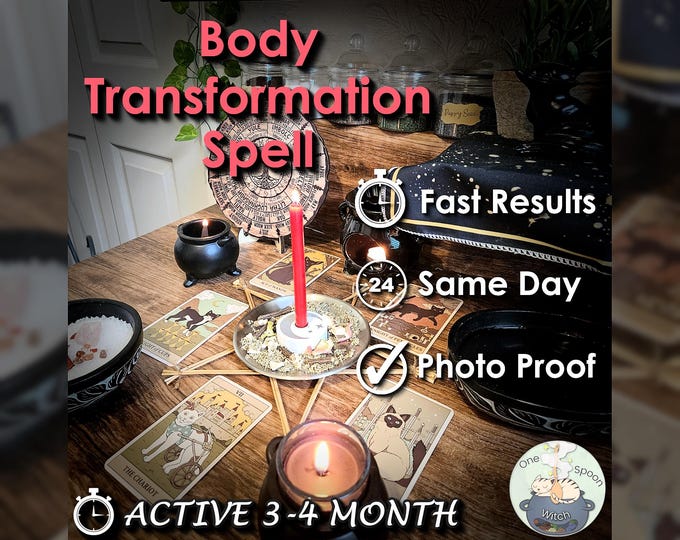 Body Transformation Spell - SAME DAY Casting for Motivation, Confidence, Weight Changes [Active 3-4 Month] (Tarot w/ Spell Cast)