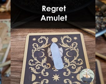 Ritually Bound Regret Amulet - Magnet for Healing, Reconciliation, Clarity, Forgiveness, Cleansing (Clear Quartz Tower Crystal Vessel)
