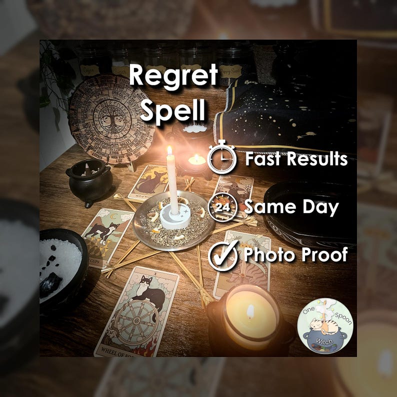 Regret Spell - SAME DAY Casting for Healing, Reconciliation, Clarity, Forgiveness, & Cleansing (Tarot w/ Spell Cast) image 1