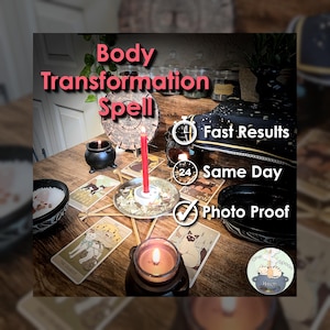 Body Transformation Spell - SAME DAY Casting for Success, Self-Love, Motivation, Confidence, & Weight Changes (Tarot w/ Spell Cast)