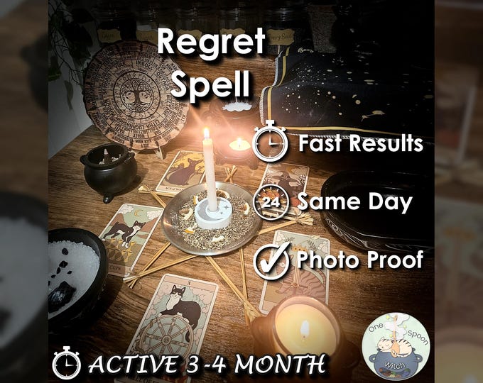 Regret Spell - SAME DAY Casting for Healing, Reconciliation, Clarity, Forgiveness, & Cleansing [Active 3-4 Month] (Tarot w/ Spell Cast)