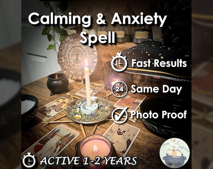 Calming & Anxiety Spell - SAMEDAY Casting for Happiness, Relaxation, Peace [Active 1-2 Years] (Tarot w/ Cast)