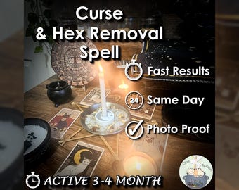 Curse and Hex Removal Spell - SAME DAY Casting for Protection & Cleansing [Active 3-4 Month] (Tarot w/ Spell Cast)