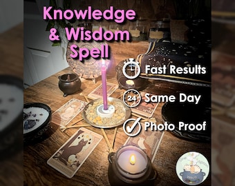 Knowledge and Wisdom Spell - SAME DAY Casting for Memory, Focus, Motivation, Clarity, & Emotional Courage (Tarot w/ Spell Cast)
